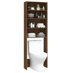 Vidaxl Omara za pralni stroj rjavi hrast 64x24x190 cm