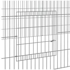 Vidaxl 2-delna ograda za zajce 220x110x55 cm pocinkano železo