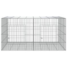Greatstore 2-delna ograda za zajce 110x79x54 cm pocinkano železo