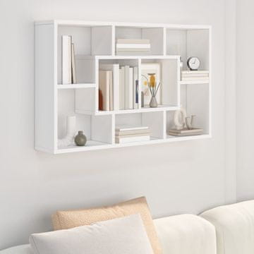Vidaxl vidaXL Stenska polica bela 85x16x52,5 cm material na osnovi lesa