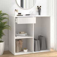 Vidaxl Kozmetična omarica bela 80x40x75 cm konstruiran les