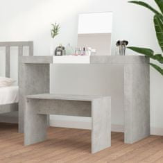 Greatstore Garderobni stolček betonsko siv 70x35x45 cm konstruiran les