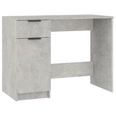 Vidaxl Pisalna miza betonsko siva 100x50x75 cm konstruiran les