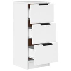 Vidaxl Komoda bela 30x30x70 cm konstruiran les