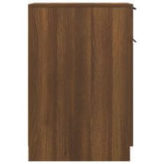 Vidaxl Omarica za pisalno mizo rjavi hrast 33,5x50x75 cm konst. les