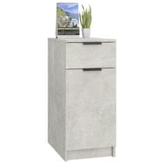 Vidaxl Omarica za pisalno mizo betonsko siva 33,5x50x75 cm konst. les
