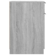 Vidaxl Omarica za pisalno mizo siva sonoma 33,5x50x75 cm konst. les