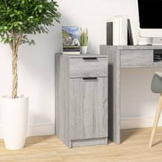 Vidaxl Omarica za pisalno mizo siva sonoma 33,5x50x75 cm konst. les