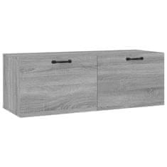 Vidaxl Stenska omarica siva sonoma 100x36,5x35 cm konstruiran les