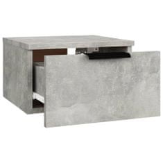 Vidaxl Stenska nočna omarica betonsko siva 34x30x20 cm