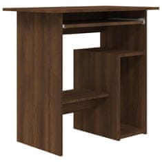 Vidaxl Pisalna miza rjavi hrast 80x45x74 cm konstruiran les