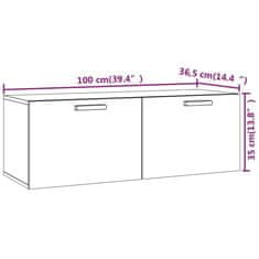 Vidaxl Stenska omarica bela 100x36,5x35 cm konstruiran les