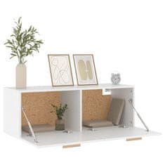 Vidaxl Stenska omarica bela 100x36,5x35 cm konstruiran les