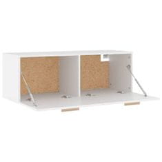 Vidaxl Stenska omarica bela 100x36,5x35 cm konstruiran les