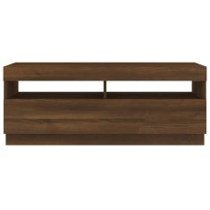 Vidaxl TV omarica z LED lučkami rjavi hrast 100x35x40 cm