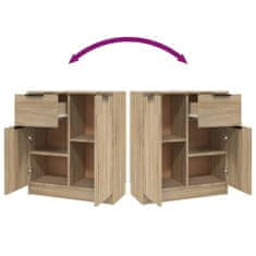 Vidaxl Komoda 2 kosa sonoma hrast 60x30x70 cm konstruiran les