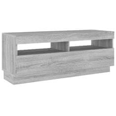 Vidaxl TV omarica z LED lučkami siva sonoma 100x35x40 cm