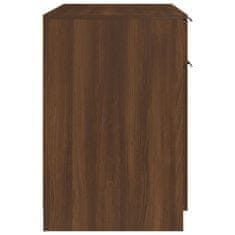 Vidaxl Pisalna miza rjavi hrast 100x50x75 cm konstruiran les