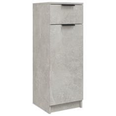 Vidaxl Kopalniška omarica betonsko siva 32x34x90 cm konstruiran les