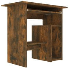 Vidaxl Pisalna miza dimljeni hrast 80x45x74 cm konstruiran les