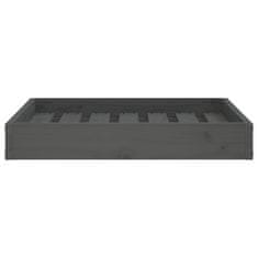 Vidaxl Pasja postelja siv 61,5x49x9 cm trdna borovina