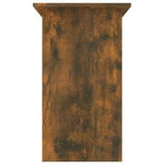 Vidaxl Pisalna miza dimljeni hrast 80x45x74 cm konstruiran les