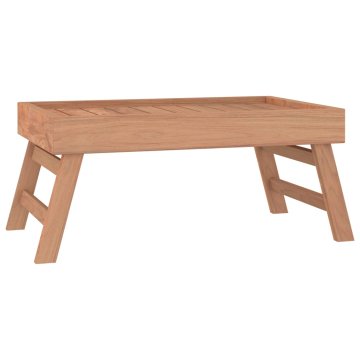 Vidaxl Zložljiv pladenj 55x35x25 cm trdna tikovina