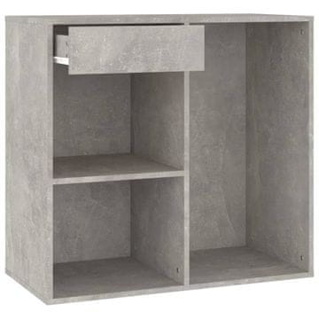 Vidaxl Kozmetična omarica betonsko siva 80x40x75 cm konstruiran les