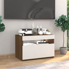 Vidaxl TV omarica z LED lučkami rjavi hrast 60x35x40 cm