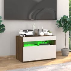 Vidaxl TV omarica z LED lučkami rjavi hrast 60x35x40 cm