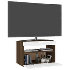 Vidaxl TV omarica z LED lučkami rjavi hrast 60x35x40 cm
