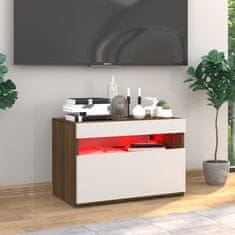 Vidaxl TV omarica z LED lučkami rjavi hrast 60x35x40 cm