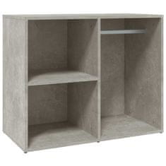 Vidaxl Garderobna omarica betonsko siva 80x40x65 cm konstruiran les