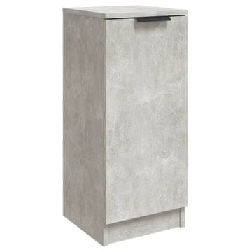 Vidaxl Komoda betonsko siva 30x30x70 cm konstruiran les
