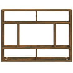 Vidaxl Stenska polica dimljeni hrast 75x16x55 cm inženirski les