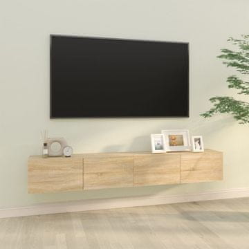 Vidaxl vidaXL TV stenske omarice, 2 kosa, hrast sonoma, 100x30x30 cm