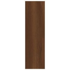 Vidaxl Stenska polica rjavi hrast 75x16x55 cm inženirski les