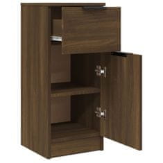 Vidaxl Komoda 2 kosa rjavi hrast 30x30x70 cm konstruiran les