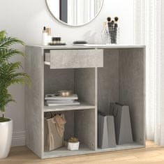 Vidaxl Kozmetična omarica betonsko siva 80x40x75 cm konstruiran les