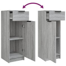 Vidaxl Kopalniška omarica siva sonoma 32x34x90 cm konstruiran les