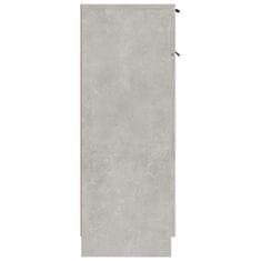 Vidaxl Kopalniška omarica betonsko siva 32x34x90 cm konstruiran les