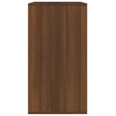 Greatstore Kozmetična omarica rjav hrast 80x40x75 cm inženirski les