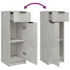 Greatstore Komplet kopalniških omaric 5-delni betonsko siv konstruiran les