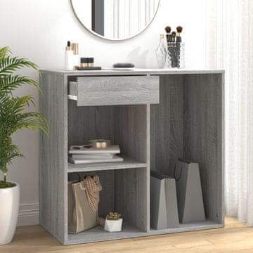 Vidaxl vidaXL Kozmetična omarica, siva, hrast sonoma, 80x40x75 cm
