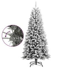 Vidaxl Umetna novoletna jelka s snegom 150 cm PVC in PE