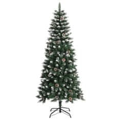 Vidaxl Umetna novoletna jelka s stojalom zelena 150 cm PVC