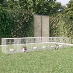 Greatstore 6-delna ograda za zajce 327x79x54 cm pocinkano železo