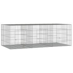 Vidaxl 3-delna ograda za zajce 163x79x54 cm pocinkano železo