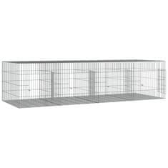 Vidaxl 4-delna ograda za zajce 217x79x54 cm pocinkano železo