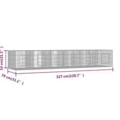 Vidaxl 6-delna ograda za zajce 327x79x54 cm pocinkano železo